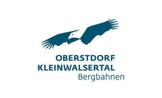 Logo der Bergbahnen Oberstdorf Kleinwalsertal mit einem stilisierten Adler. Der Schriftzug ist in klaren, modernen Buchstaben gestaltet. | © OBERSTDORF · KLEINWALSERTAL BERGBAHNEN