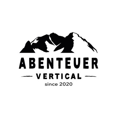 Logo for Abenteuer Vertical featuring mountain silhouette, text 'ABENTEUER VERTICAL since 2020'. | © Abenteuer Vertical