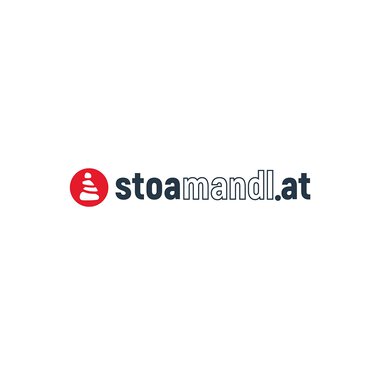 Logo of Bergschule Stoamandl, an outdoor activities organization, featuring a red icon and dark text. | © Bergschule Stoamandl.at
